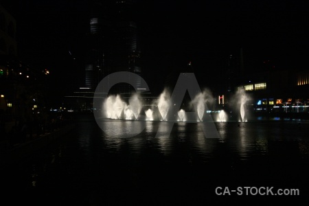 Water night western asia pool fountain.