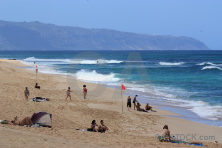 Water person sea blue beach.