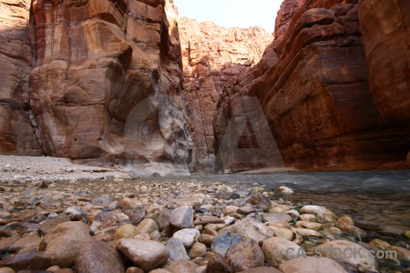 Water river cliff mujib gorge.