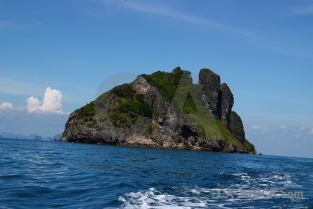 Water rock sky phi island southeast asia.