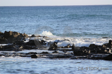 Water rock surface sea.