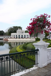 Water royal asia pond railing.