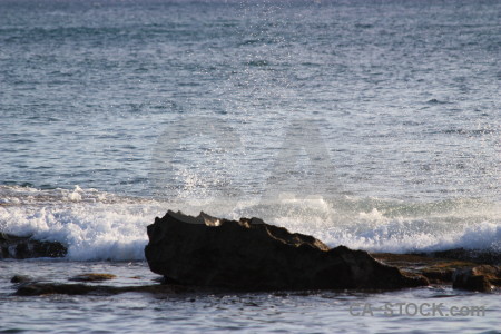 Water sea surface wave rock.