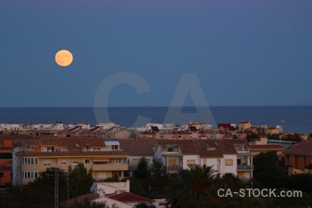 Water sky javea moon building.