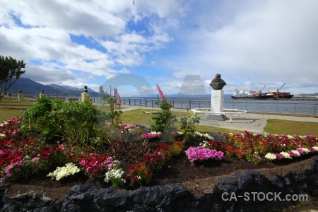 Water south america ushuaia statue tierra del fuego.