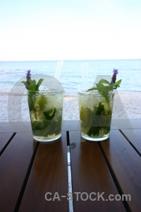 Water spain beach drink mojito.