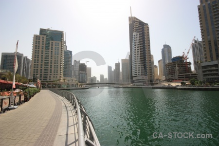 Water western asia marina canal uae.