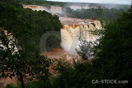 Waterfall iguazu falls river iguacu water.