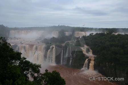 Waterfall iguazu falls spray cloud unesco.