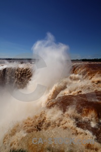 Waterfall unesco iguazu falls tree argentina.