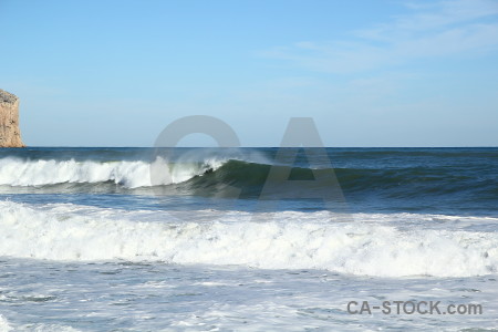 Wave europe sea spain water.