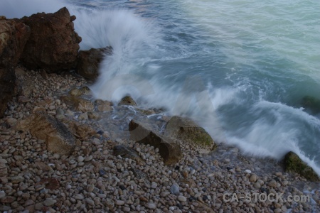 Wave javea water rock spain.