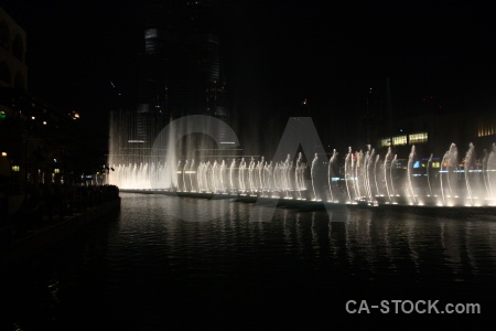 Western asia middle east night pool water.