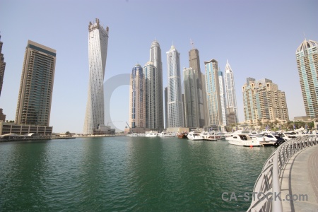 Western asia skyscraper boat building vehicle.