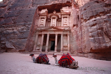 Western asia tomb historic column al khazneh.