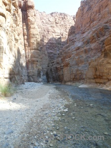 Western asia water wadi canyon arnon.