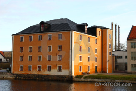 White building brown europe orange.