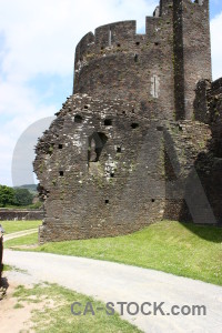 White building castle window green.