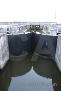 White building lock.