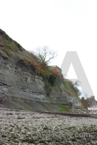 White cliff derelict building rock.