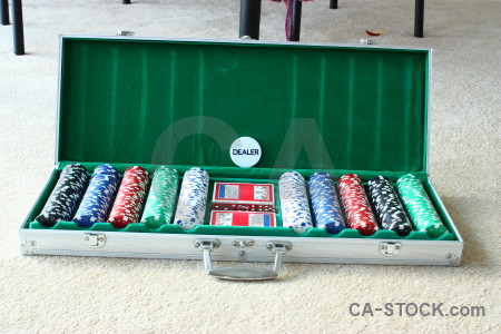 White poker green chip object.