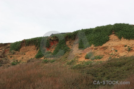 White rock landscape cliff green.