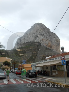 White spain building calpe europe.