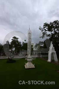 White temple tree asia cloud ornate.