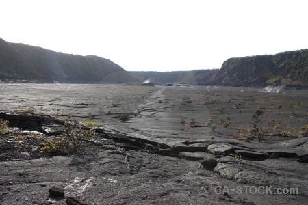 White volcanic lava crater.